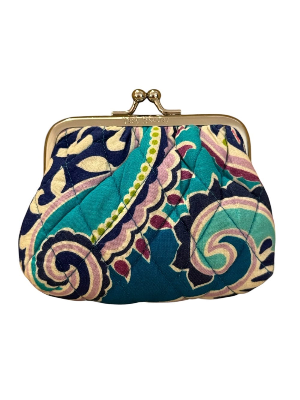 Vera Bradley Kisslock Coin Pouch in Heather Pattern RETIRED